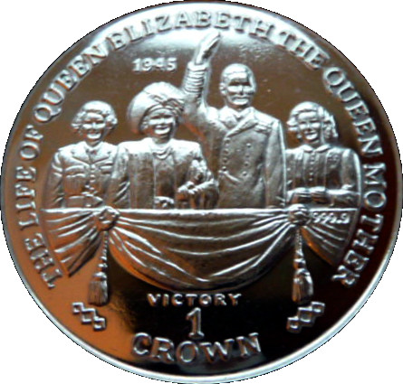 Gibraltar 1 Crown - Elizabeth II Royals on Balcony reverse
