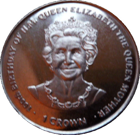 Gibraltar 1 Crown - Elizabeth II Queen Mother's 100th Birthday