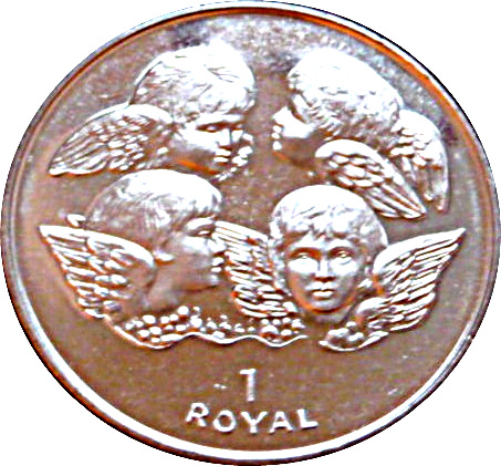 Gibraltar 1 Royal - Elizabeth II 4 Cherub Angels