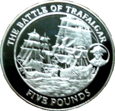 Gibraltar 5 Pounds - Elizabeth II Battle of Trafalgar