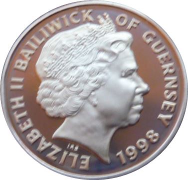 Guernsey 1 Pound - Elizabeth II 80th Anniversary of the RAF - Silver obverse