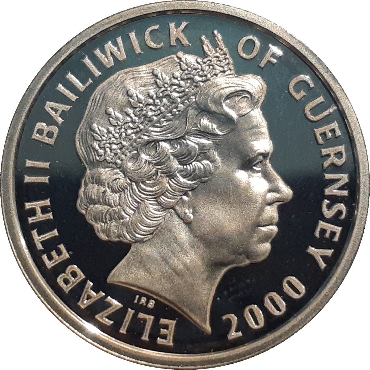 Guernsey 1 Pound - Elizabeth II Queen Mother's 100th Birthday - Silver obverse