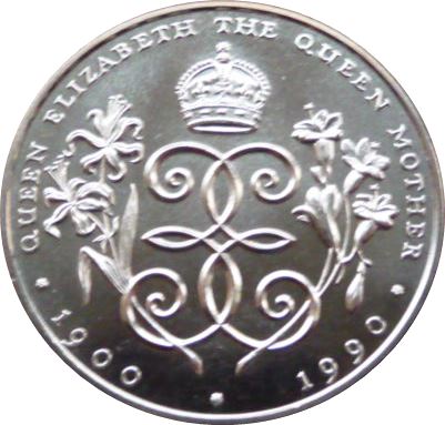 Guernsey 2 Pounds - Elizabeth II The Queen Mother's 90th Birthday