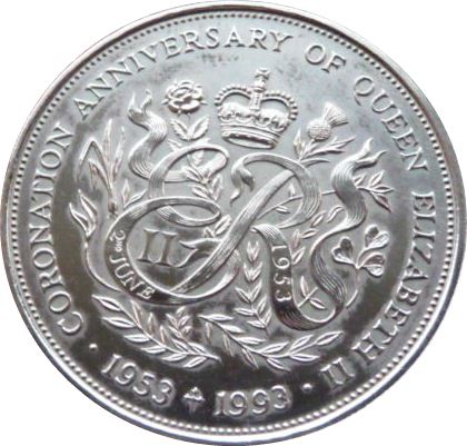 Guernsey 2 Pounds - Elizabeth II 40th Anniversary of the Coronation