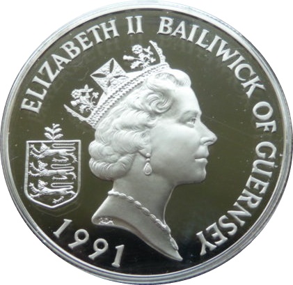 Guernsey 2 Pounds - Elizabeth II King Henry II - Silver obverse