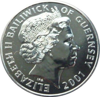 Guernsey 5 Pounds - Elizabeth II 19th Century Monarchs obverse