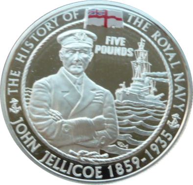 Guernsey 5 Pounds - Elizabeth II John Jellicoe
