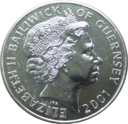 Guernsey 5 Pounds - Elizabeth II 19th Century Monarchs - Silver obverse