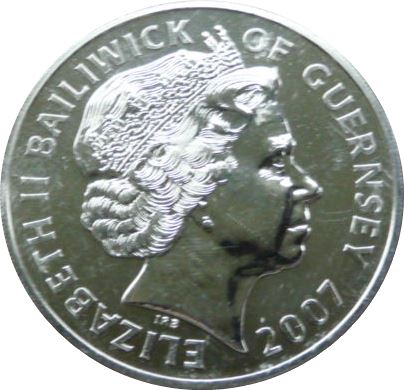Guernsey 5 Pounds - Elizabeth II Diamond Wedding-Floral Bouquet obverse