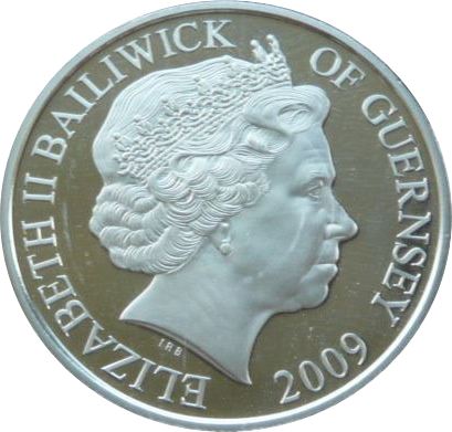 Guernsey 5 Pounds - Elizabeth II HMS Daring obverse