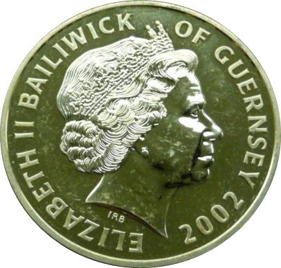 Guernsey 5 Pounds - Elizabeth II Golden Jubilee obverse