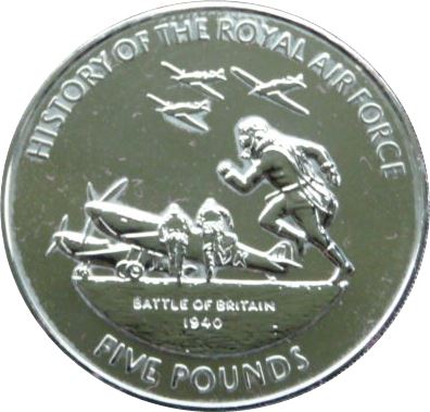Guernsey 5 Pounds - Elizabeth II Battle of Britain 1940