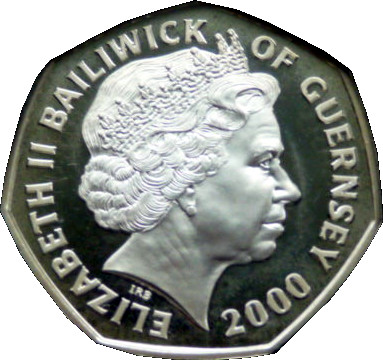 Guernsey 50 Pence - Elizabeth II 60th Anniversary -Battle of Britain - Silver obverse