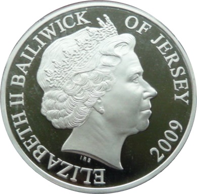 Jersey 5 Pounds - Elizabeth II Normandy Landings 1944 obverse