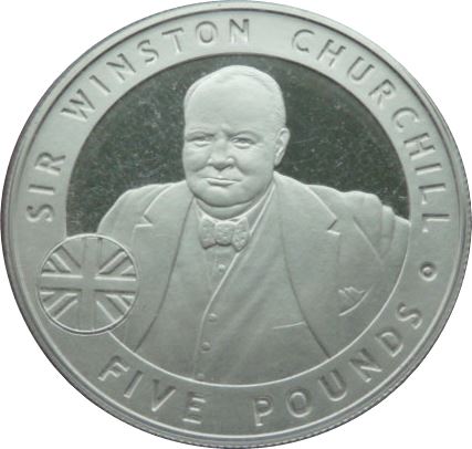 Jersey 5 Pounds - Elizabeth II Sir Winston Churchill reverse
