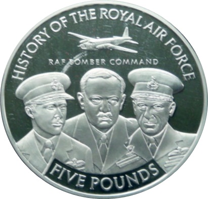 Jersey 5 Pounds - Elizabeth II RAF Bomber Command; Silver Proof reverse
