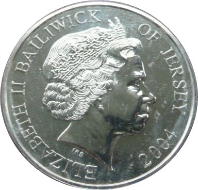 Jersey 5 Pounds - Elizabeth II Evening Star; Silver Proof obverse