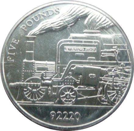Jersey 5 Pounds - Elizabeth II Evening Star; Silver Proof reverse