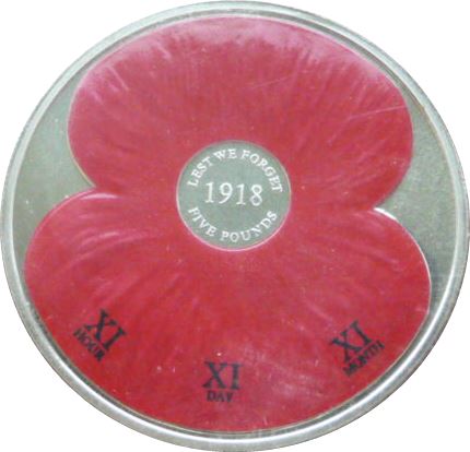 Jersey 5 Pounds - Elizabeth II Lest We Forget 1918