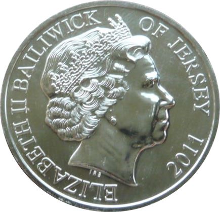 Jersey 5 Pounds - Elizabeth II Poppy - 90th Anniversary obverse