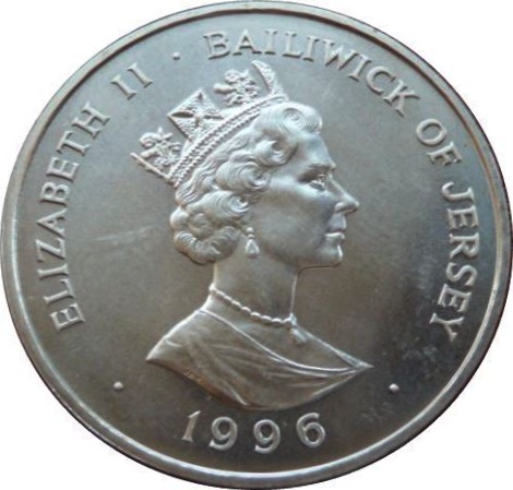 Jersey 2 Pounds - Elizabeth II Queen's 70th Birthday obverse