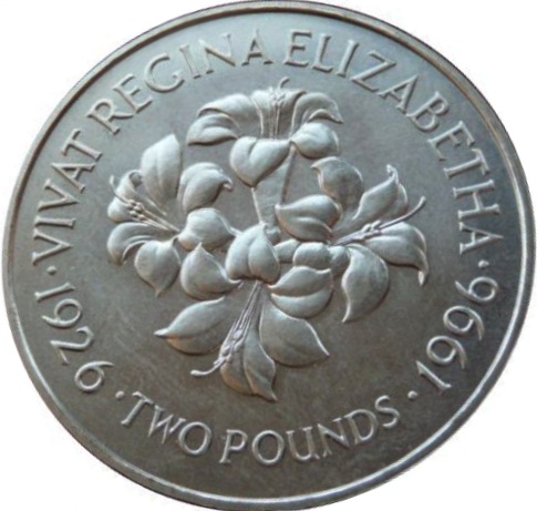 Jersey 2 Pounds - Elizabeth II Queen's 70th Birthday