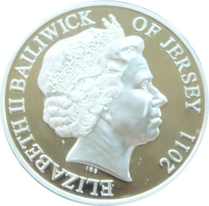 Jersey 5 Pounds - Elizabeth II 500th Anniversary-Launch of the Mary Rose obverse