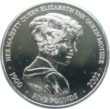 Jersey 5 Pounds - Elizabeth II A Young Queen Mother