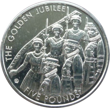Jersey 5 Pounds - Elizabeth II Golden Jubilee