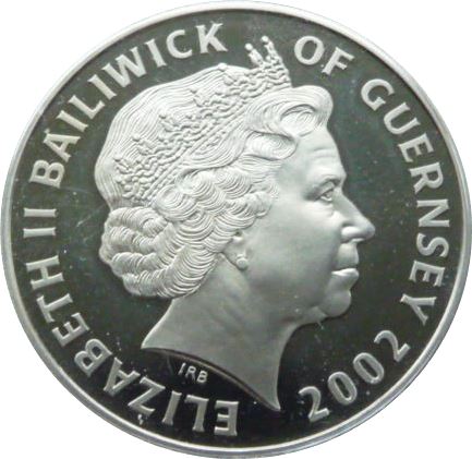 Guernsey 5 Pounds - Elizabeth II The Queen Mother obverse