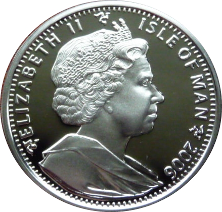 Isle of Man 1 Crown - Elizabeth II Victoria Cross - Queen Victoria; Silver Proof obverse