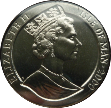 Isle of Man 1 Crown - Elizabeth II Millennium obverse