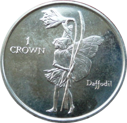 Isle of Man 1 Crown - Elizabeth II Daffodil