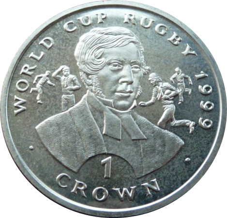 Isle of Man 1 Crown - Elizabeth II William Webb Ellis reverse