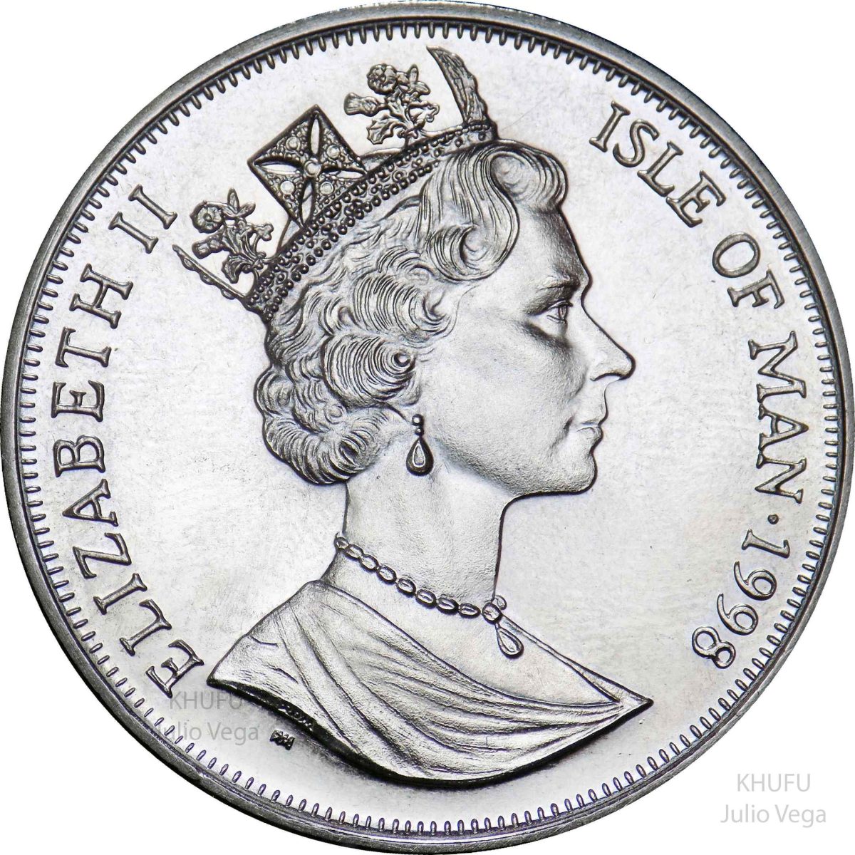 Isle of Man 1 Crown - Elizabeth II The Orient Express obverse