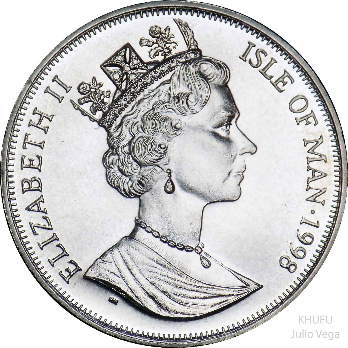 Isle of Man 1 Crown - Elizabeth II Mount Pilatus Railway obverse