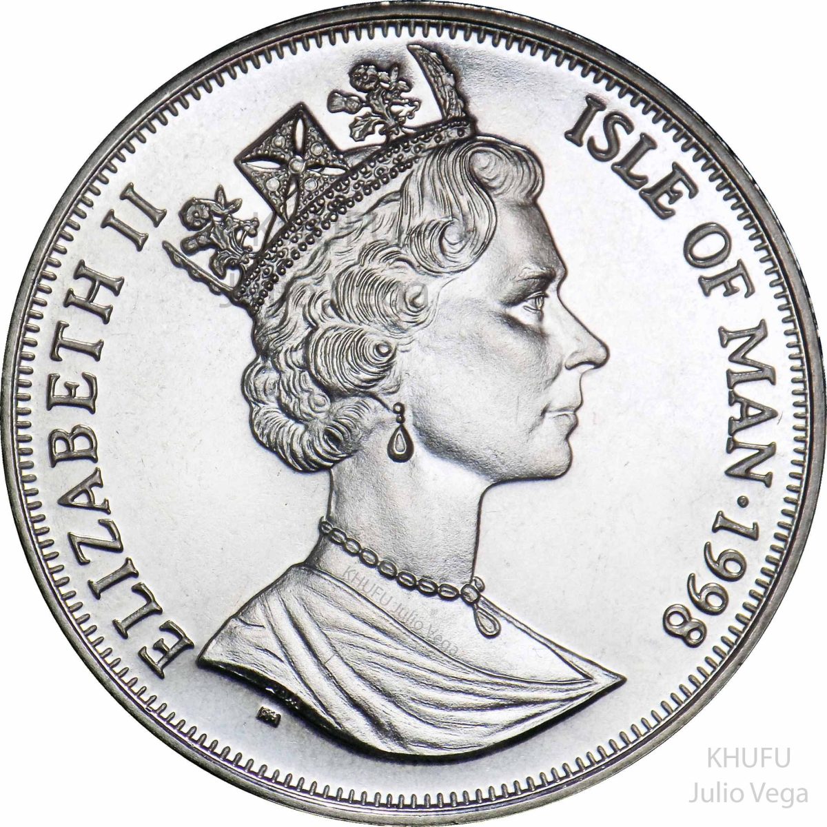 Isle of Man 1 Crown - Elizabeth II LNER Flying Scotsman obverse