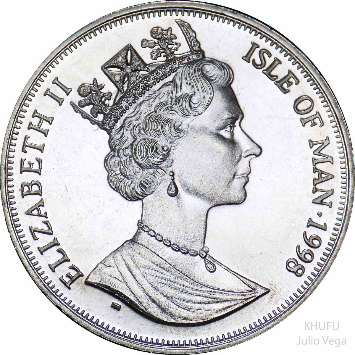Isle of Man 1 Crown - Elizabeth II LNER Mallard obverse