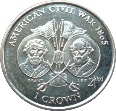 Isle of Man 1 Crown - Elizabeth II American Civil War