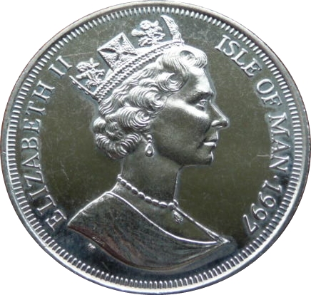 Isle of Man 1 Crown - Elizabeth II Fridtjof Nansen obverse