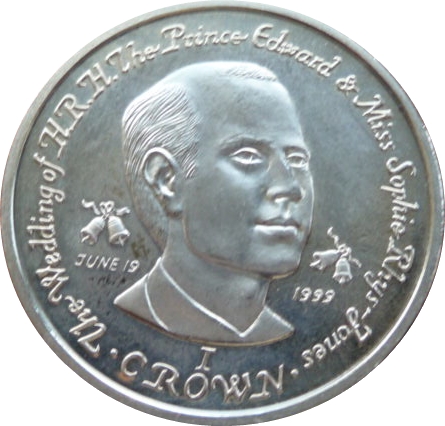Isle of Man 1 Crown - Elizabeth II Prince Edward reverse