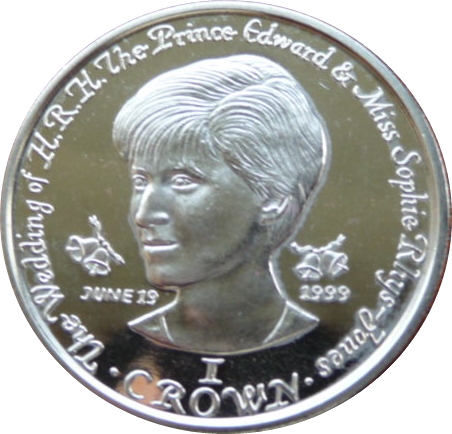 Isle of Man 1 Crown - Elizabeth II Sophie Rhys-Jones reverse