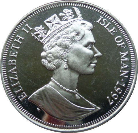Isle of Man 1 Crown - Elizabeth II Charlie Collier obverse