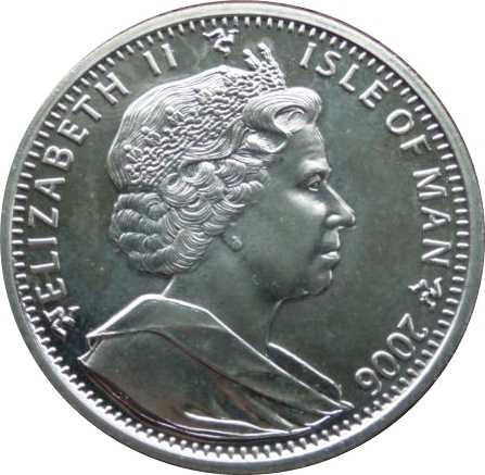 Isle of Man 1 Crown - Elizabeth II The Battle of Thapsus obverse