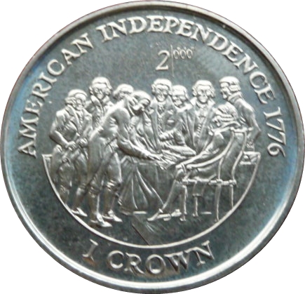 Isle of Man 1 Crown - Elizabeth II American Independence