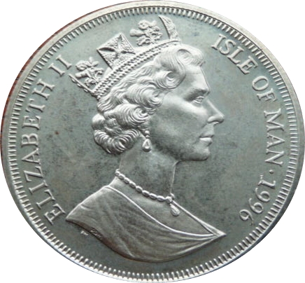 Isle of Man 1 Crown - Elizabeth II Emile Berliner obverse