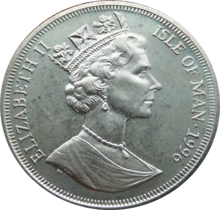 Isle of Man 1 Crown - Elizabeth II Legend of King Arthur obverse