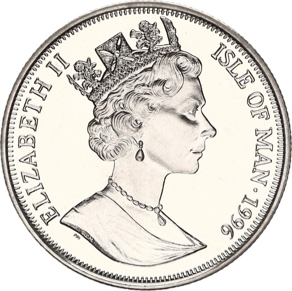 Isle of Man 1 Crown - Elizabeth II Queen Guinevere obverse