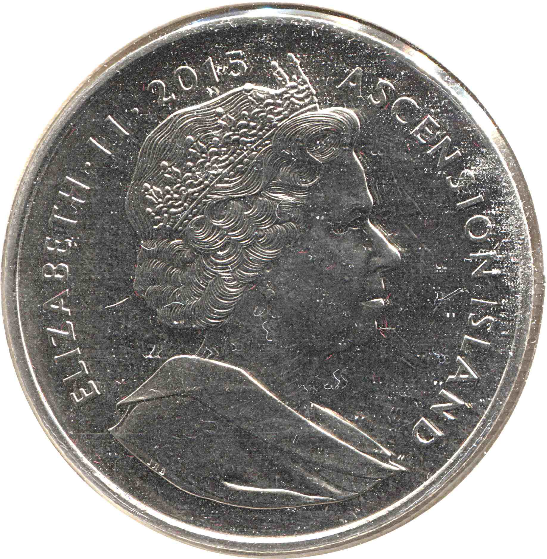 Ascension Island 1 Crown - Elizabeth II Longest Reigning British Monarch obverse