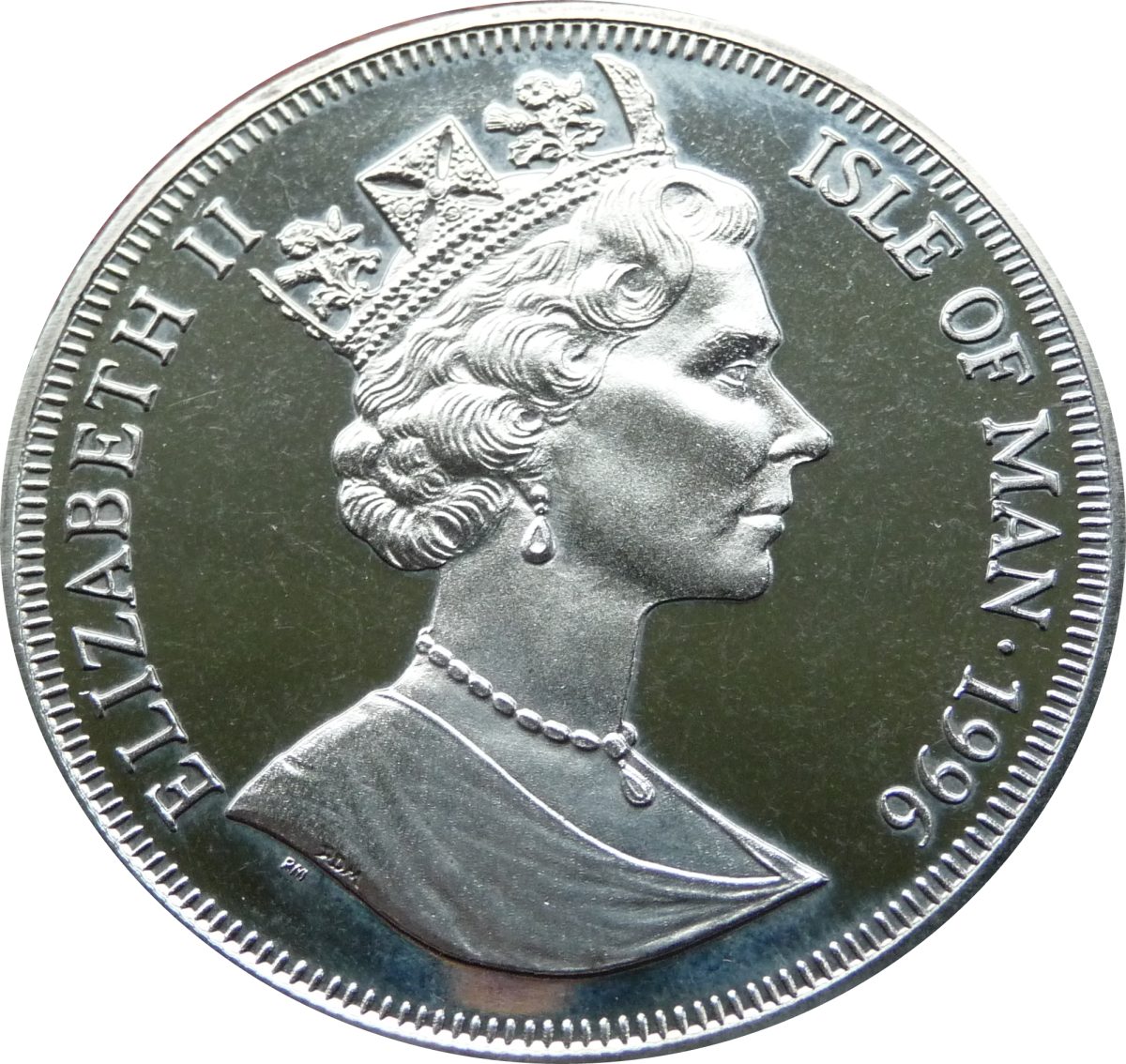 Isle of Man 1 Crown - Elizabeth II Athlete and runners obverse